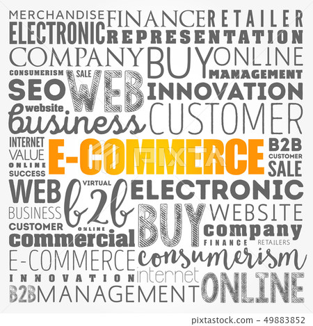 E-COMMERCE word cloud collage E-COMMERCE word cloud collage 49883852