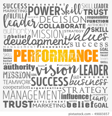 Performance word cloud collage Performance word cloud collage 49883857