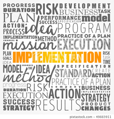 Implementation word cloud collage - Stock Illustration [49883911] - PIXTA