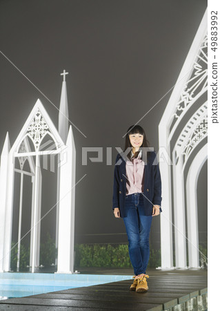 Maiden church. One piece Japanese women immediate marriage. A very romantic west wedding. 49883992