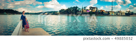 Mother and daughter at Xuan Huong Lake, Dalat, 49885032