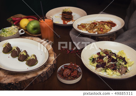 Healthy vegeterian food Healthy vegeterian food 49885311