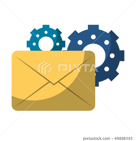 Email and gears symbols 49886585