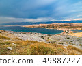 Scenic View Over Village On Pag Island In The 49887227