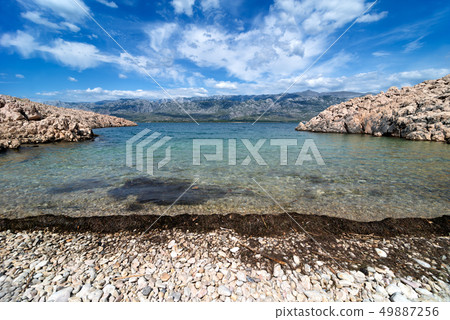 Adriatic Sea Bay With View Over Paklenica National Adriatic Sea Bay With View Over Paklenica National 49887256