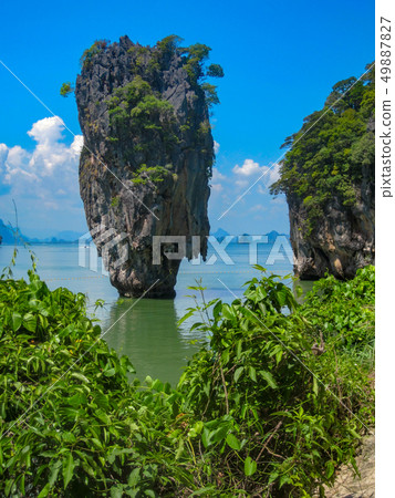 Phang Nga bay, Thailand, iconic scenic island Phang Nga bay, Thailand, iconic scenic island 49887827