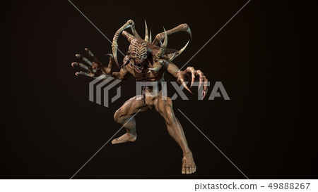 Nuclear post-apocalypse mutant 3d render Nuclear post-apocalypse mutant 3d render 49888267