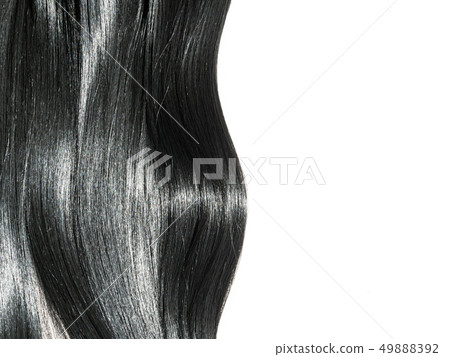 Shiny straight black hair background. Beautiful smooth brunette hair backdrop 49888392