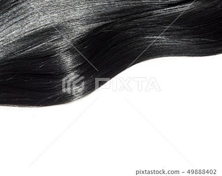 Shiny straight black hair background. Beautiful smooth brunette hair backdrop 49888402