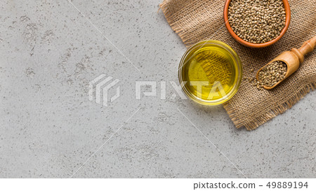 Hemp essential oil and seeds Hemp essential oil and seeds 49889194