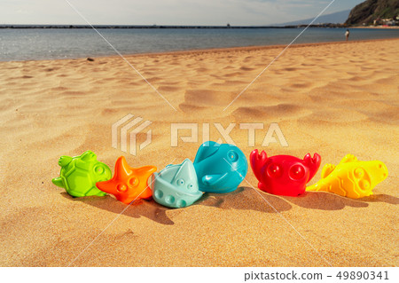 Toys on beach Toys on beach 49890341
