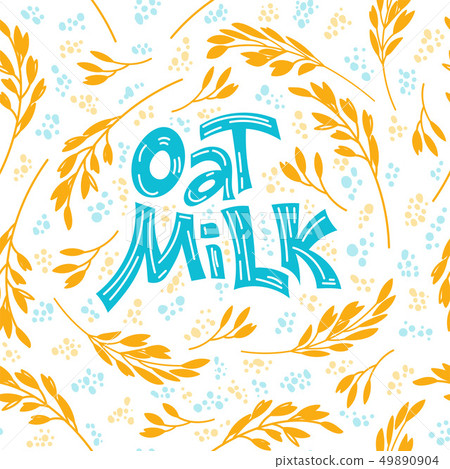 Oat milk pattern Oat milk pattern 49890904