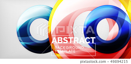 Glossy circles geometric background Glossy circles geometric background 49894215