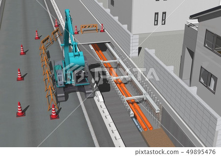 No pole work construction 49895476