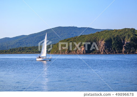 Sailboat during the international sailing regatta Sailboat during the international sailing regatta 49896678