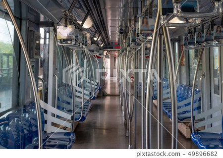 subway train cab interior of Shanghai metro 49896682