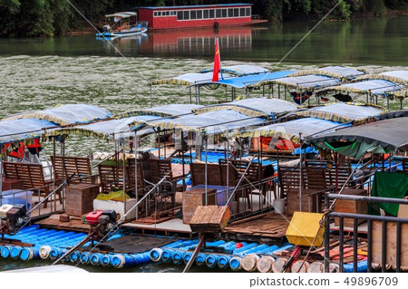 Pleasure boats on the Li River Pleasure boats on the Li River 49896709