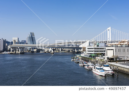 Rainbow Bridge over the canal Rainbow Bridge over the canal 49897437