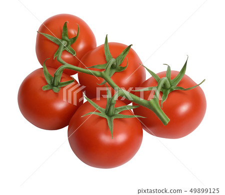 Fresh tomatoes isolated on white 49899125
