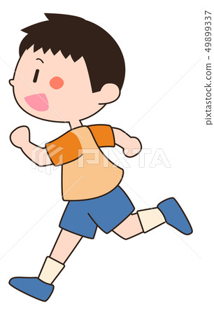 T卹男孩跑步 49899337