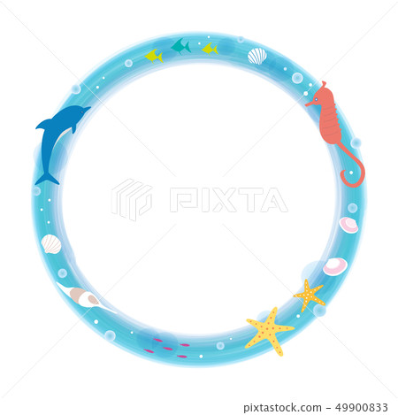 Frame material-water image (sea creatures) Frame material-water image (sea creatures) 49900833