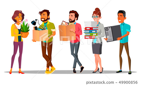 Moving, Relocation, Colleagues Changing Office Vector Characters Moving, Relocation, Colleagues Changing Office Vector Characters 49900856