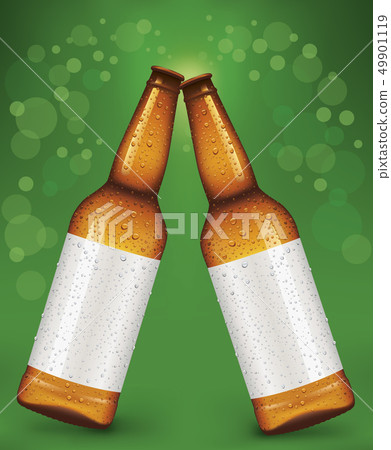 beer bottles with blank label  49901119