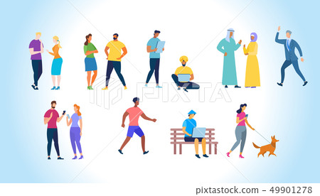Multiracial and International People Characters 49901278