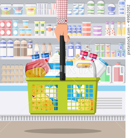 Milk counter in supermarket. Milk counter in supermarket. 49902002