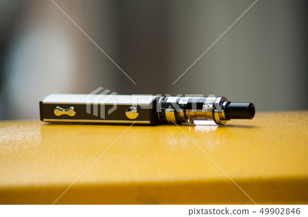 Closeup of grey electronic cigarette  49902846