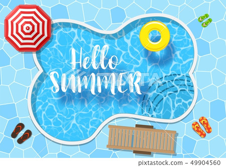 Top view of swimming pool 49904560