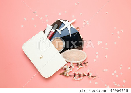 Makeup bag with cosmetics Makeup bag with cosmetics 49904796