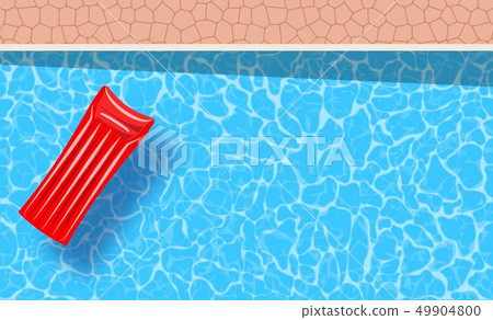 inflatable mattress floating in a swimming pool 49904800