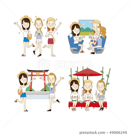 Women's journey illustration 49906249