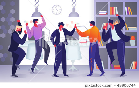 Office Employee Characters Rejoice for New Project 49906744