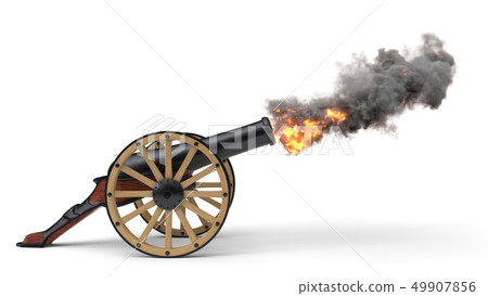 ramadan cannon shoting soccer ball.. 3d illustration ramadan cannon shoting soccer ball.. 3d illustration 49907856