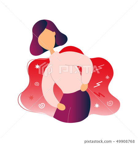 Sick woman with backache problems 49908768