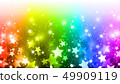 Rainbow colored star background 49909119