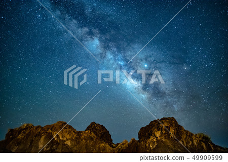 Milky Way and the rocks of Muroto 49909599