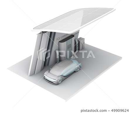 黏土FCV填裝氫駐地的翻譯圖像與氫駐地的 49909624