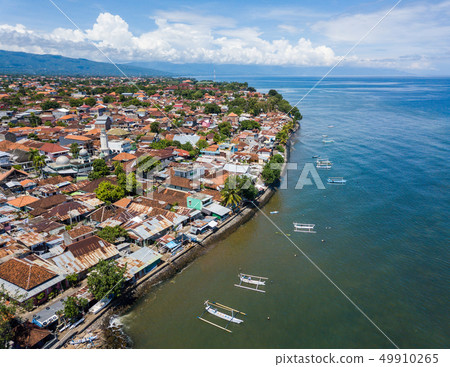 Aerial view of Singaraja in Bali 49910265