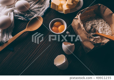 Fresh ingredients for cooking pie 49911235