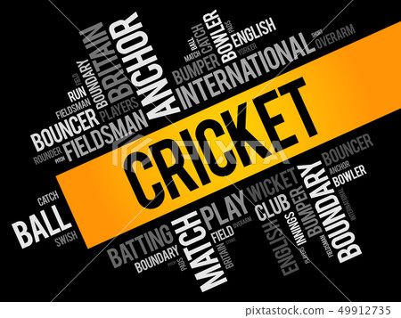 Cricket word cloud collage Cricket word cloud collage 49912735