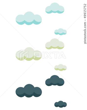 Black cloud, white cloud and blue cloud set Black cloud, white cloud and blue cloud set 49915752