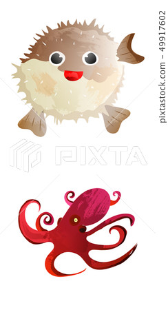 Marine set of Watercolor Vector Tropical Fish, Seaweed Coral Algae and Jellyfish Underwater Marine set of Watercolor Vector Tropical Fish, Seaweed Coral Algae and Jellyfish Underwater 49917602