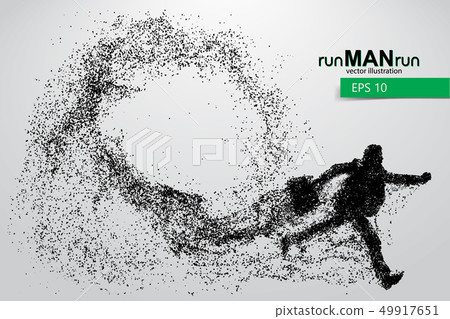 Business man silhouette from particles Business man silhouette from particles 49917651