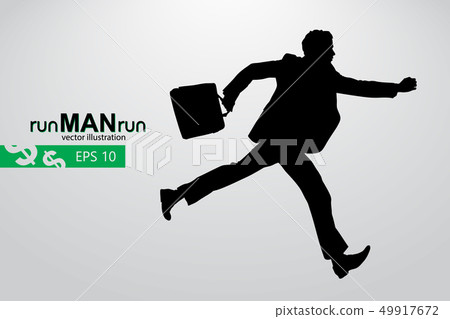 Business man silhouette. Business man silhouette. 49917672