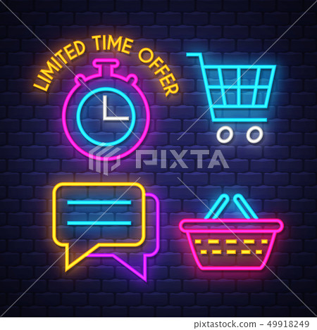 E-commerce neon signs collection E-commerce neon signs collection 49918249