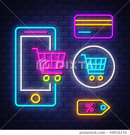 E-commerce neon signs collection E-commerce neon signs collection 49918250