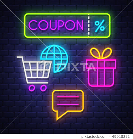 E-commerce neon signs collection E-commerce neon signs collection 49918251